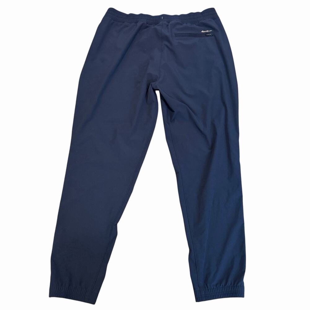 Eddie Bauer First Ascent Hiking Pants Mens XL Navy Blue Nylon Elastic Waist Cuff